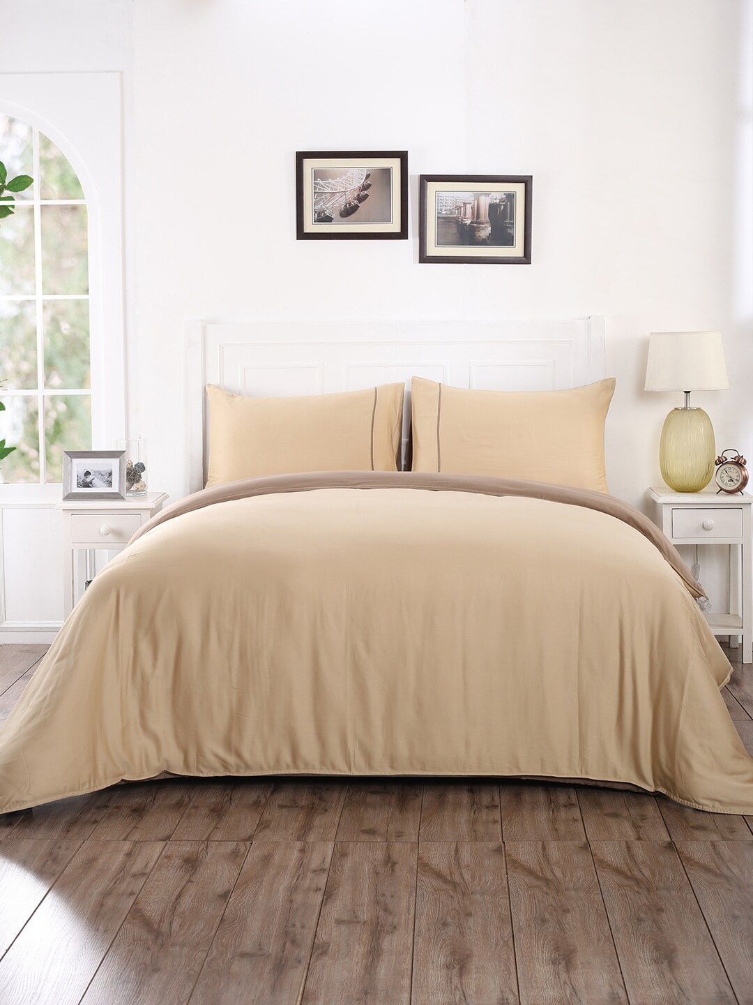 MASPAR Cream Solid 300 TC Pure Cotton Neutral King Double Bed Cover with 2 Pillow Cover
MASPAR Cream Solid 300 TC Pure Cotton Neutral King Double Bed Cover with 2 Pillow Cover