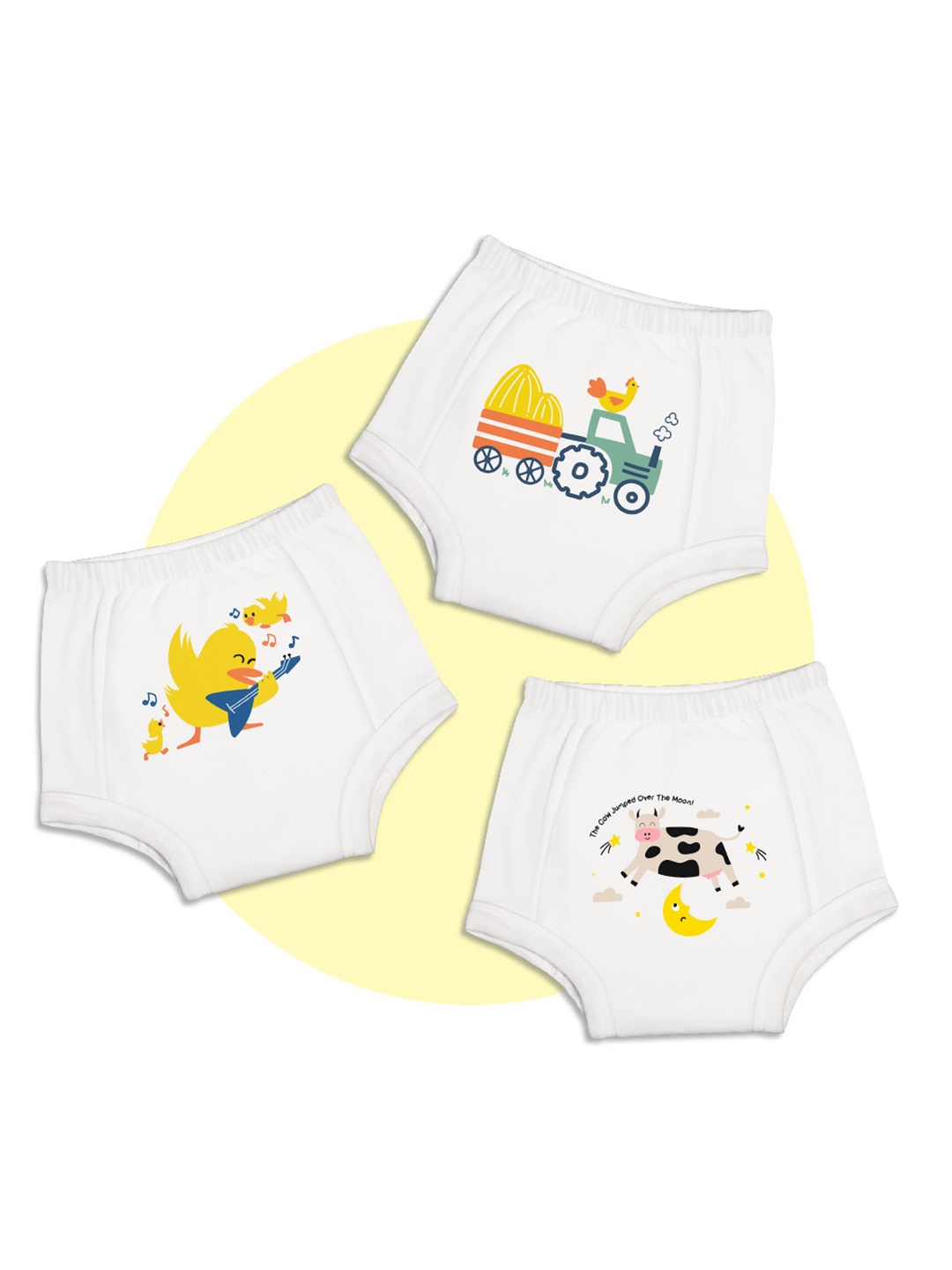 SuperBottoms Infants Kids Pack Of 3 Printed SustainableWaterproof Potty Training Pants, White
SuperBottoms Infants Kids Pack Of 3 Printed SustainableWaterproof Potty Training Pants, White