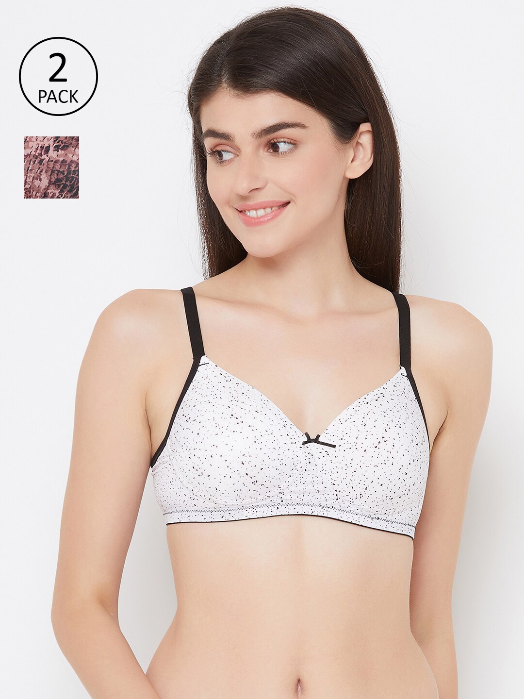 Clovia White & Brown Set Of 2 Padded Non-Wired Full Cup Animal Bra Lightly Padded COMBRC883-Multicolor
Clovia White & Brown Set Of 2 Padded Non-Wired Full Cup Animal Bra Lightly Padded COMBRC883-Multicolor