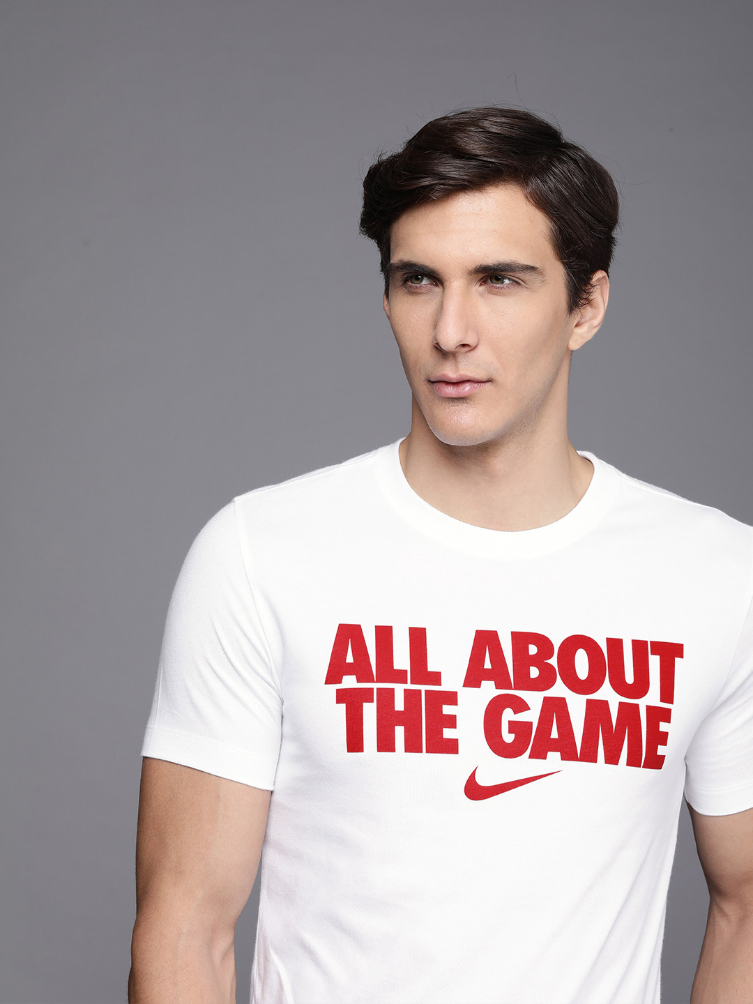 Nike Men White & Red Printed Dri-FIT Basketball T-shirt
Nike Men White & Red Printed Dri-FIT Basketball T-shirt