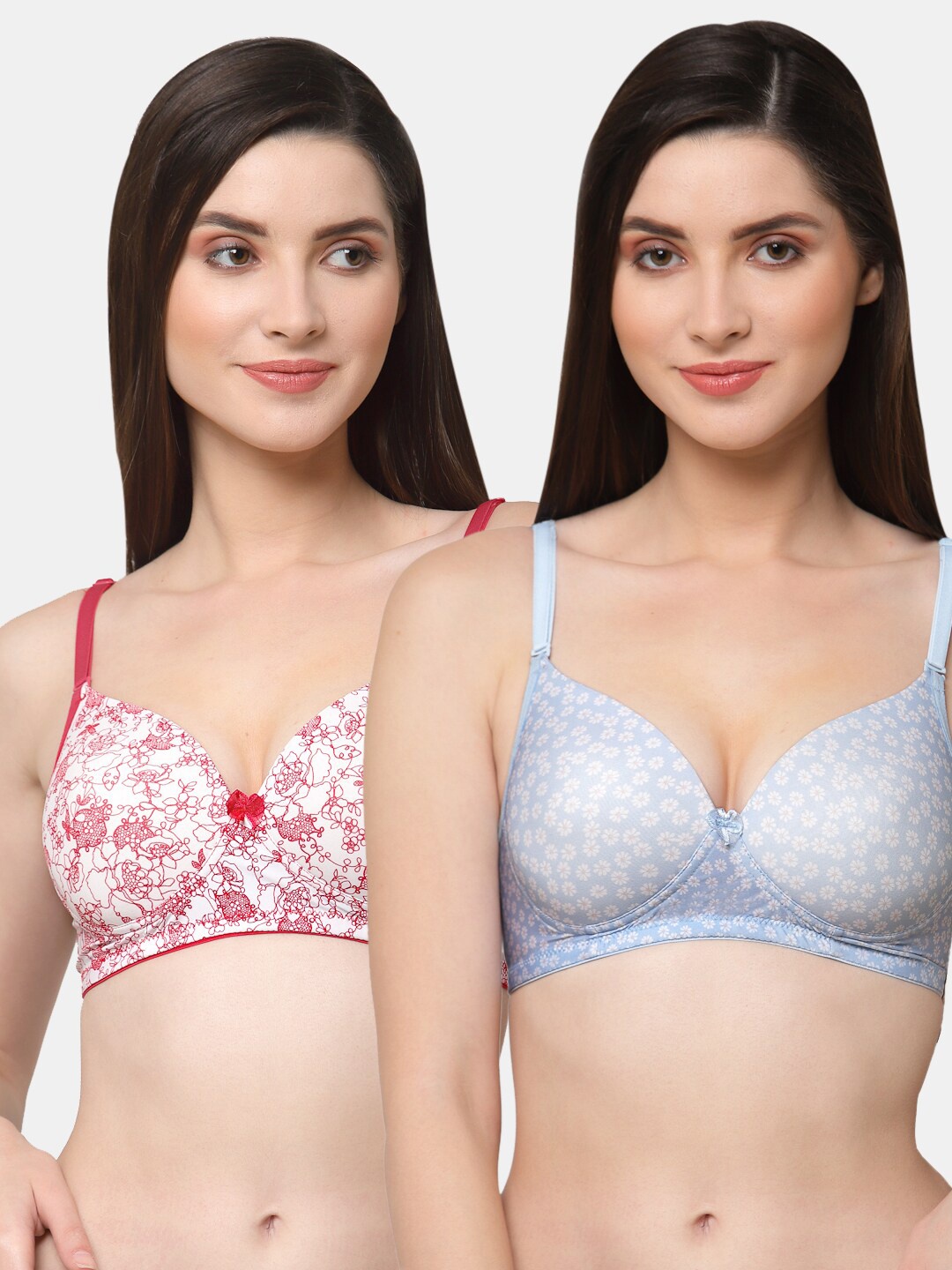 Floret Red & Blue Set Of 2 Floral Non Wired Lightly Padded Bra T3017A_Floral Aqua-Floral White_30B-Floral Aqua-Floral White
Floret Red & Blue Set Of 2 Floral Non Wired Lightly Padded Bra T3017A_Floral Aqua-Floral White_30B-Floral Aqua-Floral White