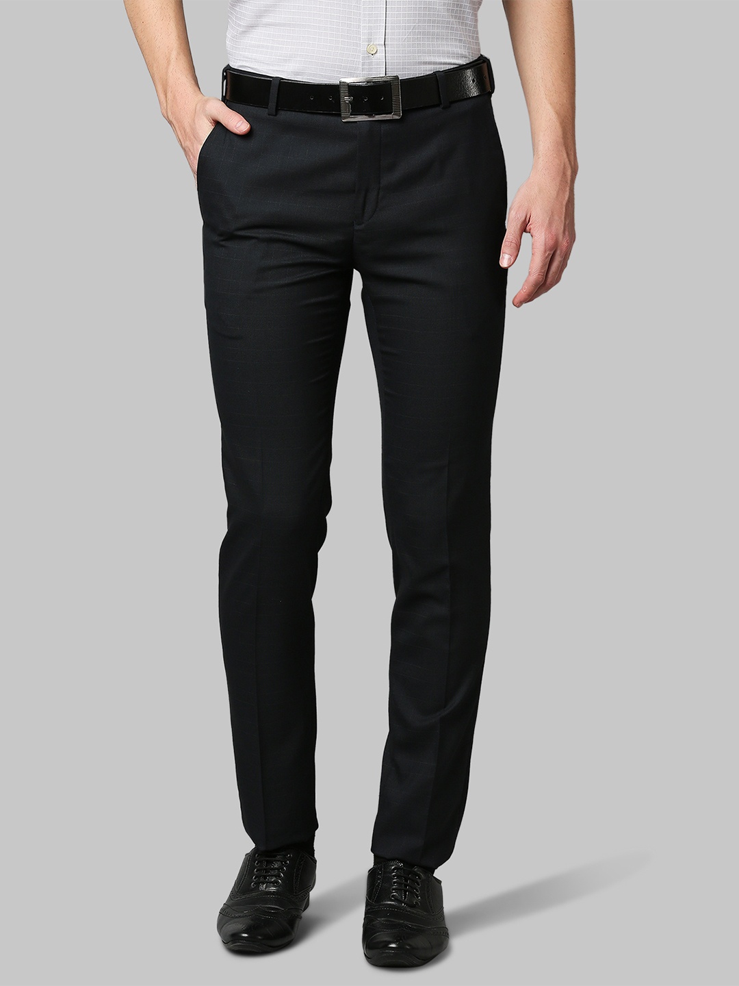Raymond Men Blue Slim Fit Formal Trousers
