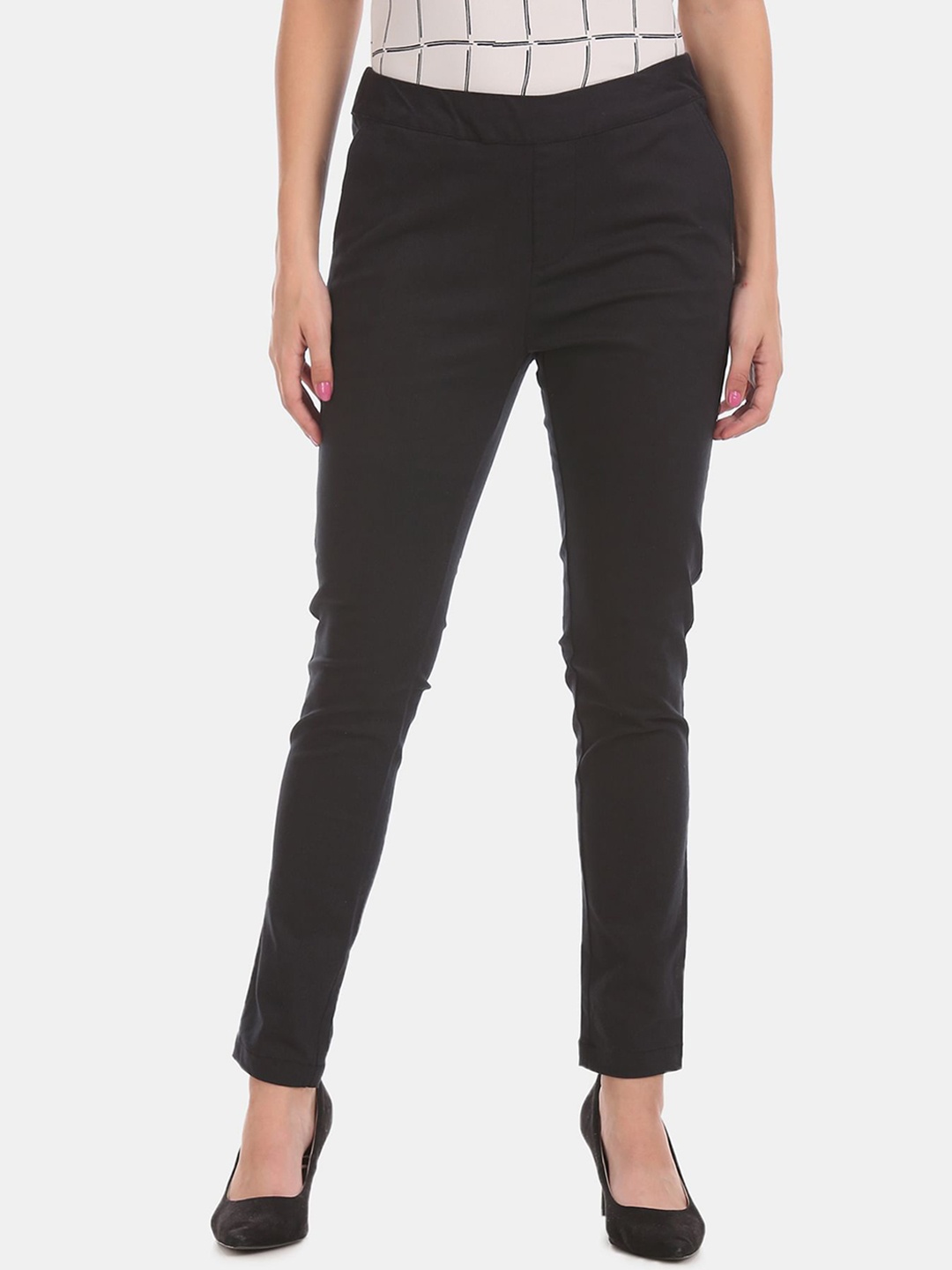 Cherokee Women Black Slim Fit Trousers