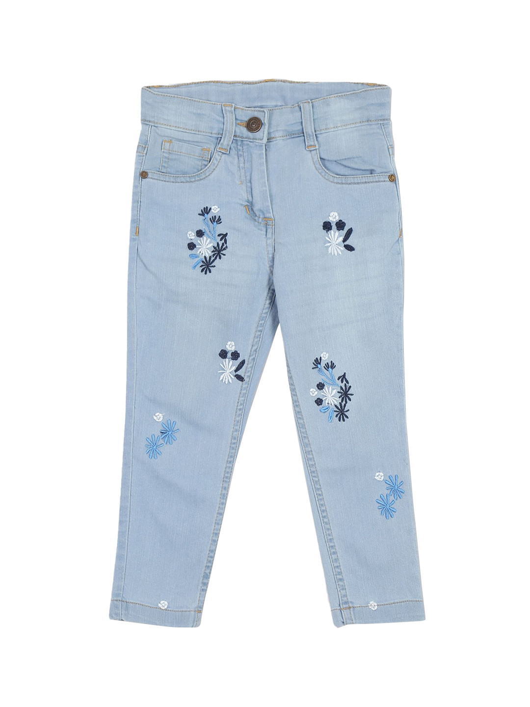 Cherokee Girls Blue Floral Embroidered Jeans 
Cherokee Girls Blue Floral Embroidered Jeans