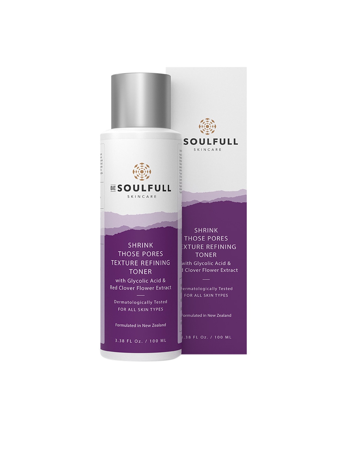 BE SOULFULL Texture Refining Toner for Open Pores & Even Texture with Glycolic Acid- 100ml, Transparent
BE SOULFULL Texture Refining Toner for Open Pores & Even Texture with Glycolic Acid- 100ml, Transparent