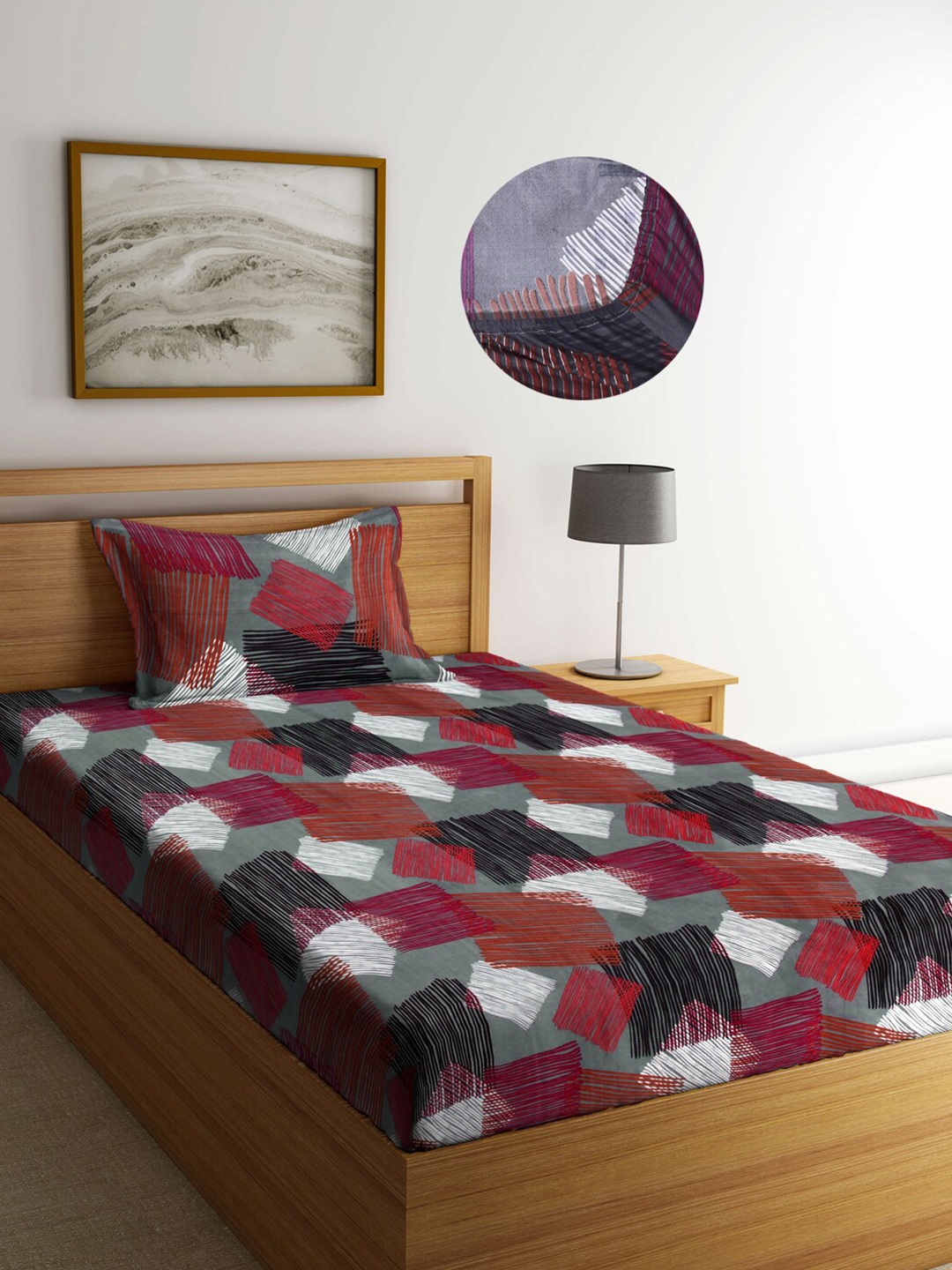 Arrabi Multi Abstract 300TC Cotton Blend Single Size Fitted Bedsheet with 1 Pillow Cover
Arrabi Multi Abstract 300TC Cotton Blend Single Size Fitted Bedsheet with 1 Pillow Cover