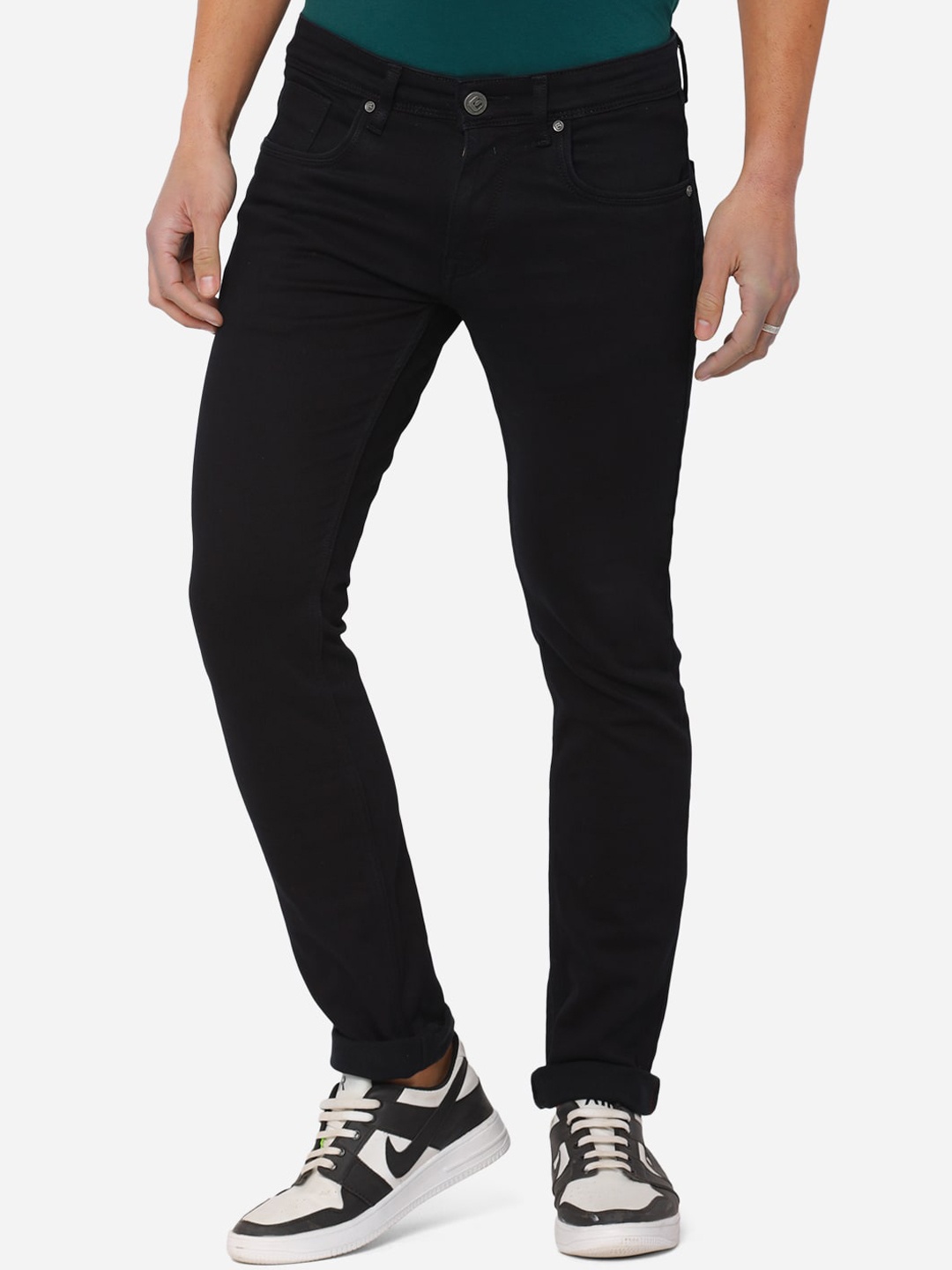Greenfibre Men Black Slim Fit Stretchable Jeans