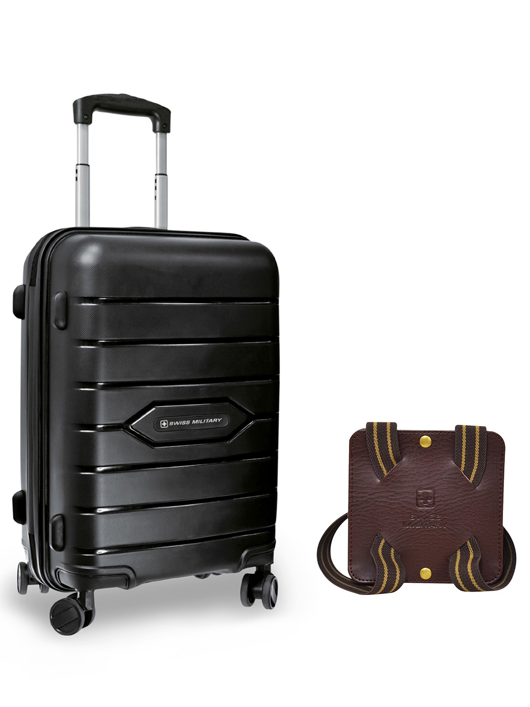 SWISS MILITARY Pack Of 2 Unbreakable Cabin Size Trolley Bag & Travel Luggage Belt, Black
SWISS MILITARY Pack Of 2 Unbreakable Cabin Size Trolley Bag & Travel Luggage Belt, Black