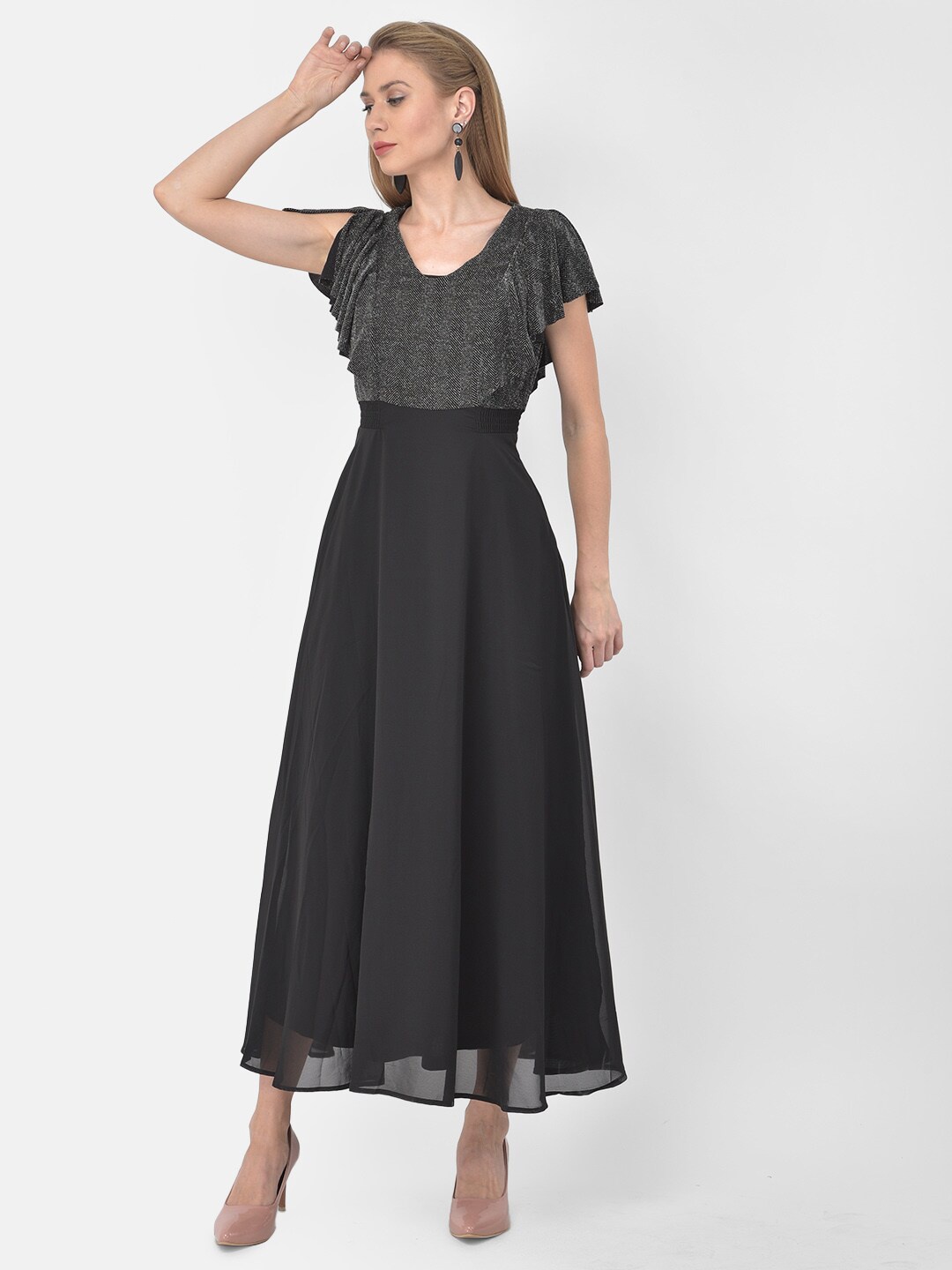 Latin Quarters Black Maxi Dress