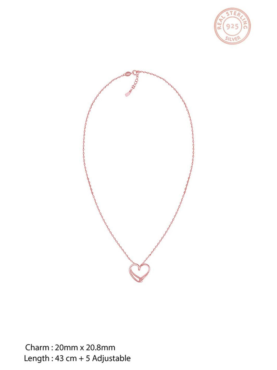 GIVA 925 Sterling Silver Rose Gold Plated In My Heart Pendant With Link Chain
GIVA 925 Sterling Silver Rose Gold Plated In My Heart Pendant With Link Chain
