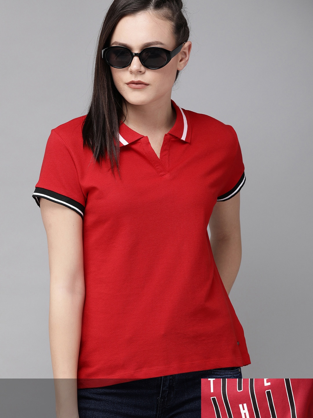 Roadster Women Set Of 2 T-shirts, Red