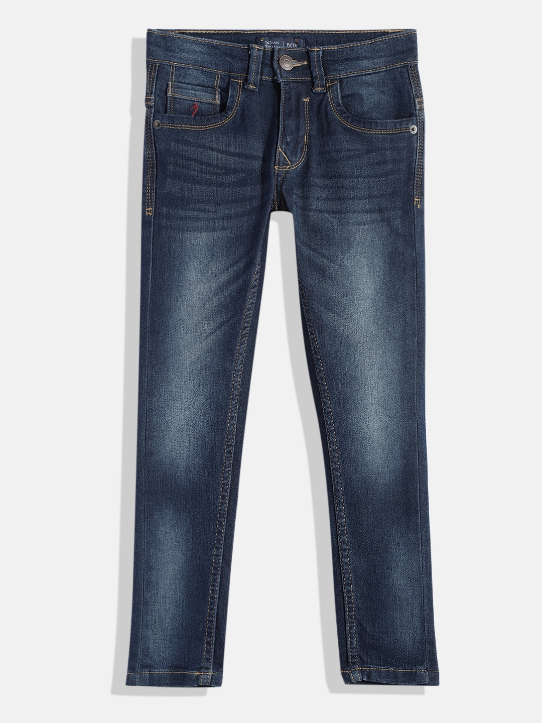 Indian Terrain Boys Stretchable Jeans, Navy blue