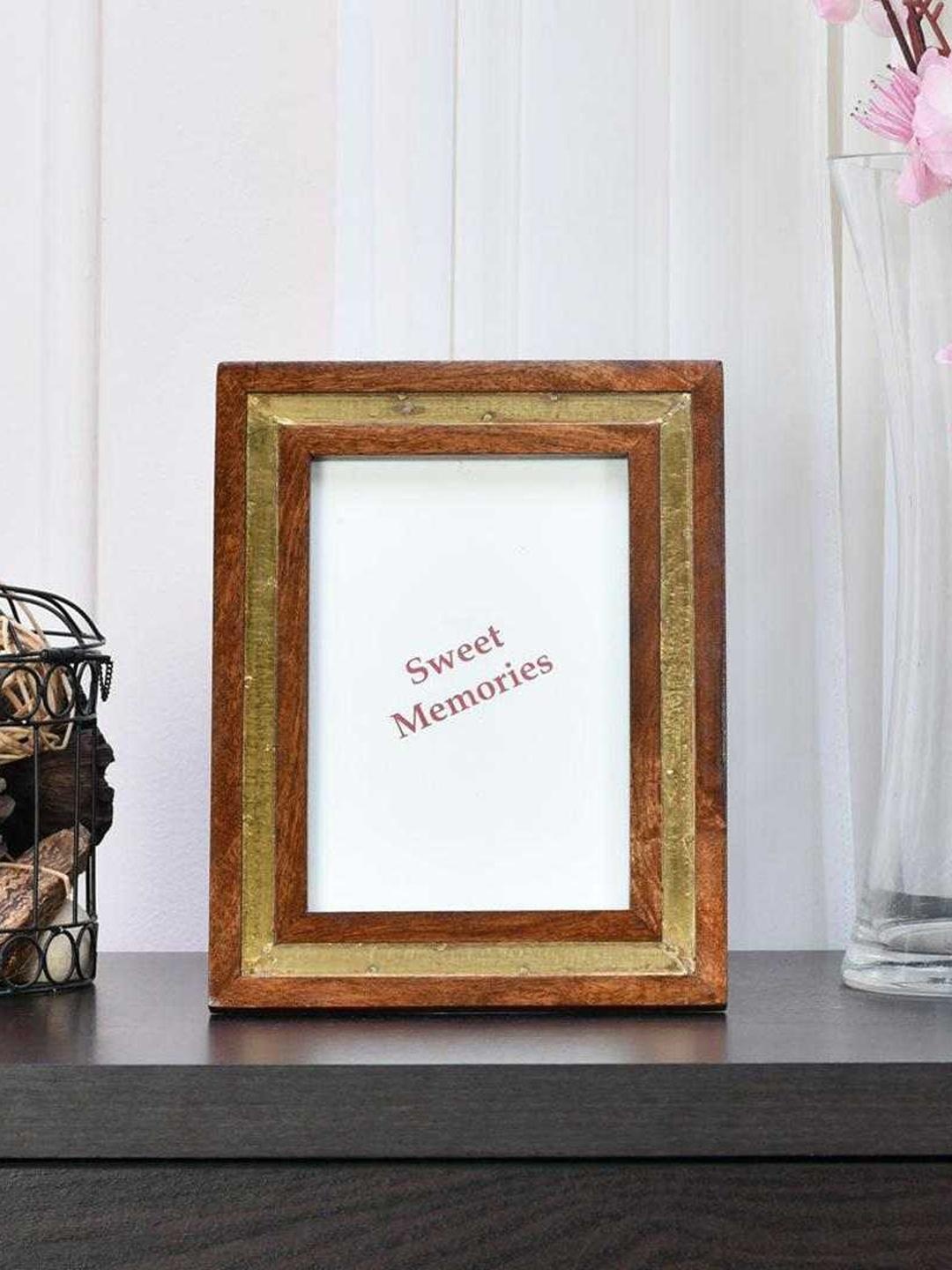 Athome by Nilkamal Brown Sleek Table Photo Frame