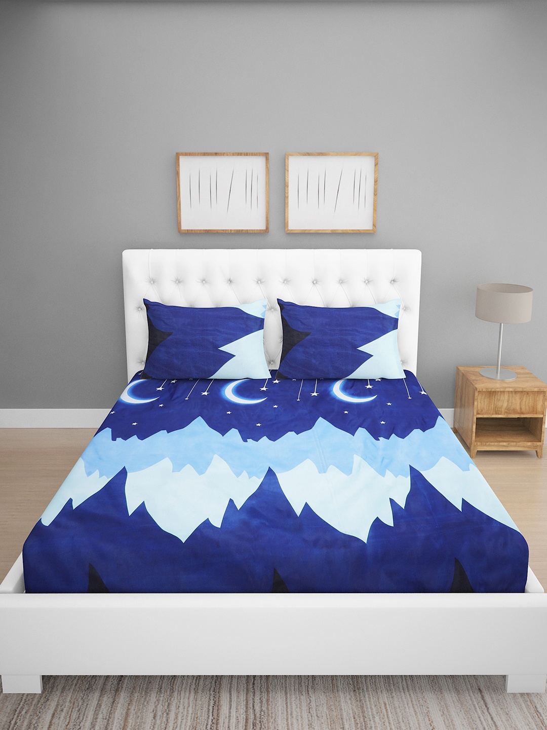 ROMEE Blue & White Abstract Printed 144 TC Microfiber Queen Bedsheet with 2 Pillow Covers
ROMEE Blue & White Abstract Printed 144 TC Microfiber Queen Bedsheet with 2 Pillow Covers