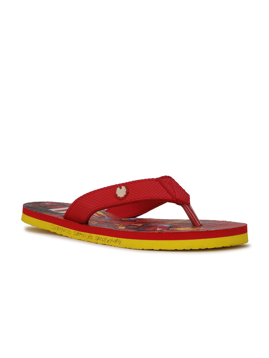 Disney Girls Red & Yellow Printed Thong Flip-Flops