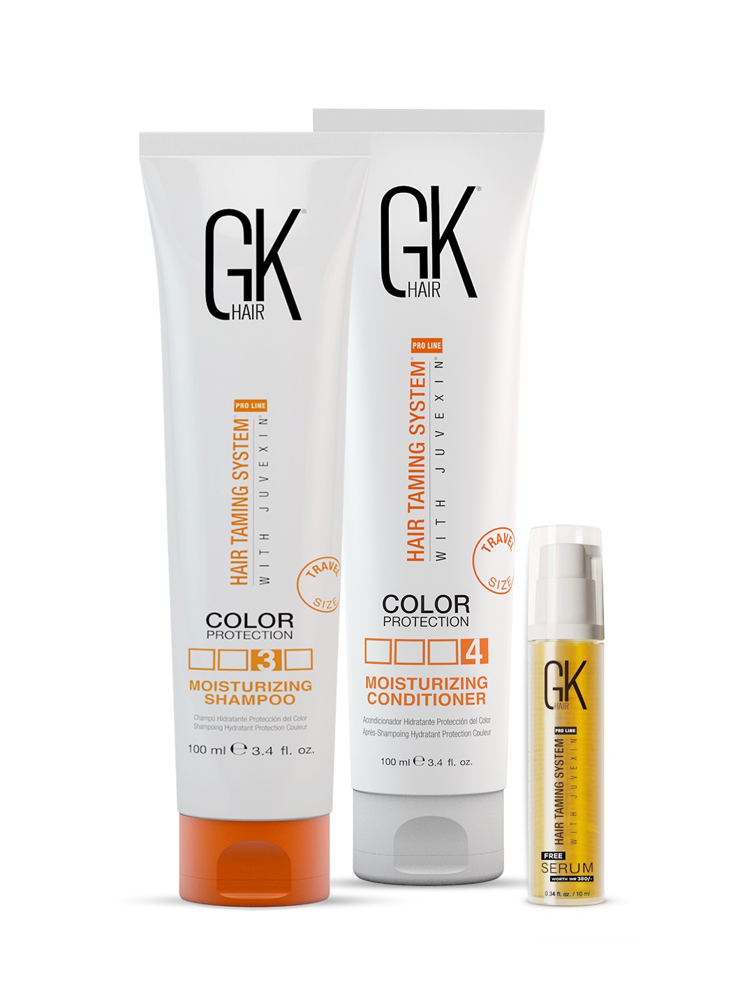 GK HAIR Dry Hair Shampoo & Conditioner Combo 100ml each with Free Argan Serum 10 ml, White
GK HAIR Dry Hair Shampoo & Conditioner Combo 100ml each with Free Argan Serum 10 ml, White