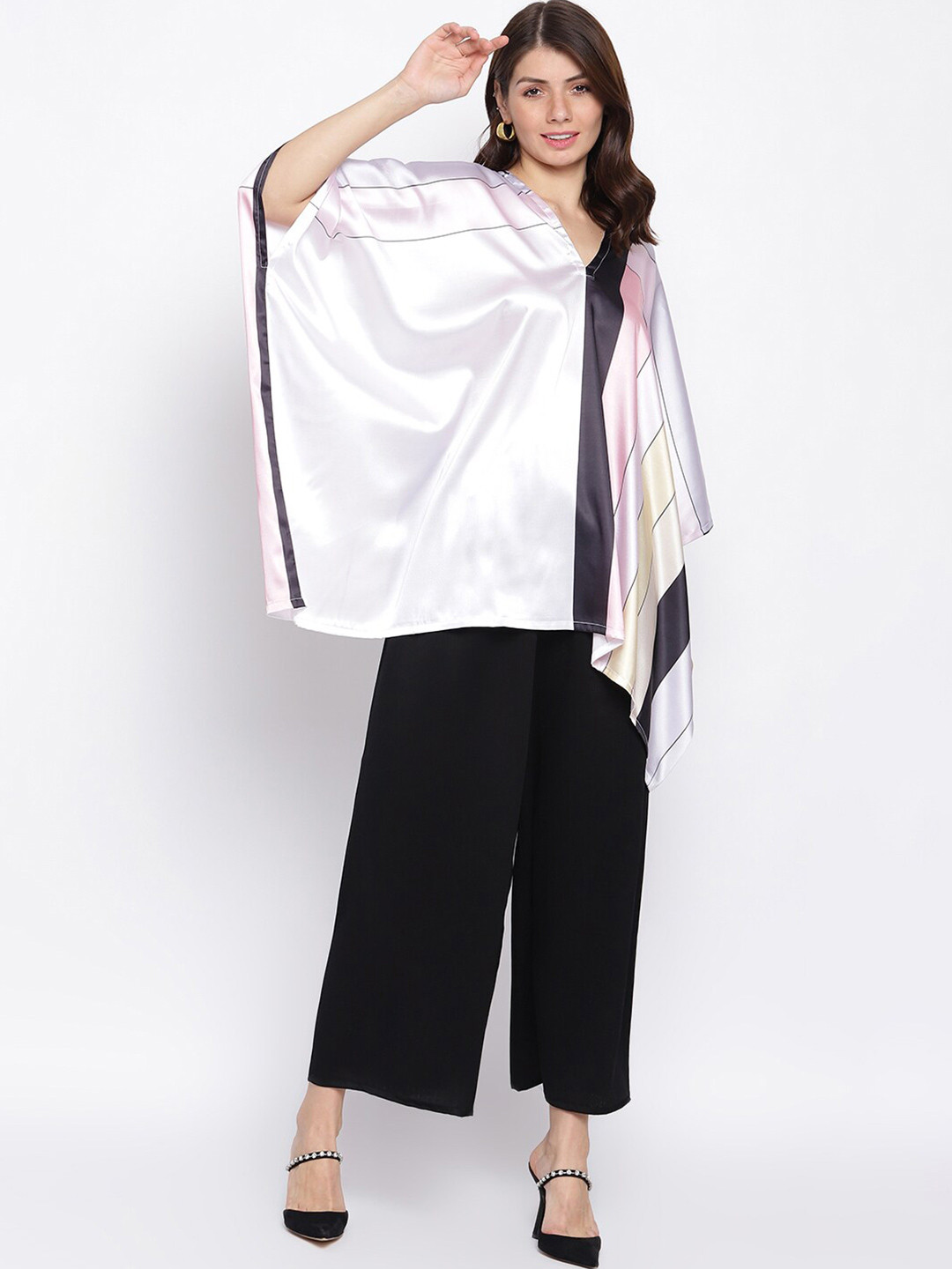 iki chic Women Pink & Black Printed Tunic with Palazzos
iki chic Women Pink & Black Printed Tunic with Palazzos