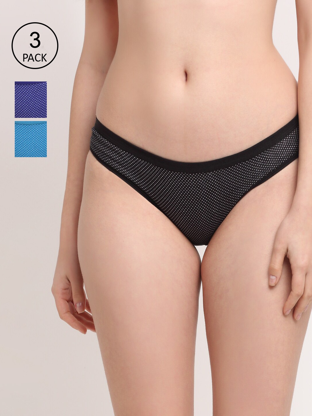 Friskers Women Set of 3 Polka Dots Printed Premium Cotton Hipster Briefs O-323-01-05-20, Black
Friskers Women Set of 3 Polka Dots Printed Premium Cotton Hipster Briefs O-323-01-05-20, Black