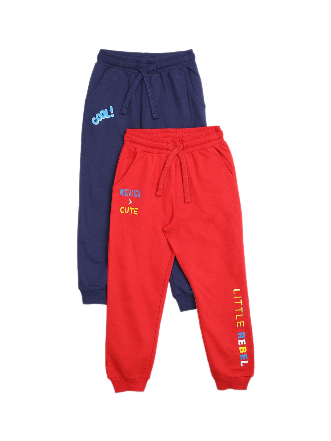 Donuts Boys Pack of 2 Assorted Mid Rise Straight Fit Joggers