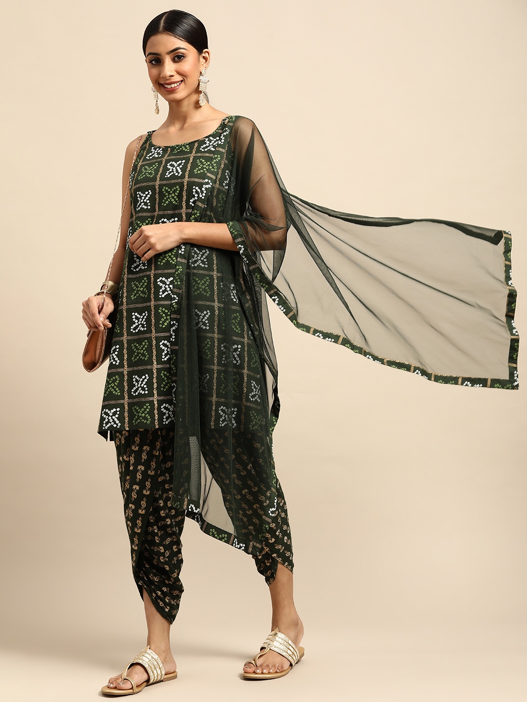 Anouk Women Green Ethnic Motifs Printed Pure Cotton Kurta with Dhoti Pants & Dupatta
Anouk Women Green Ethnic Motifs Printed Pure Cotton Kurta with Dhoti Pants & Dupatta