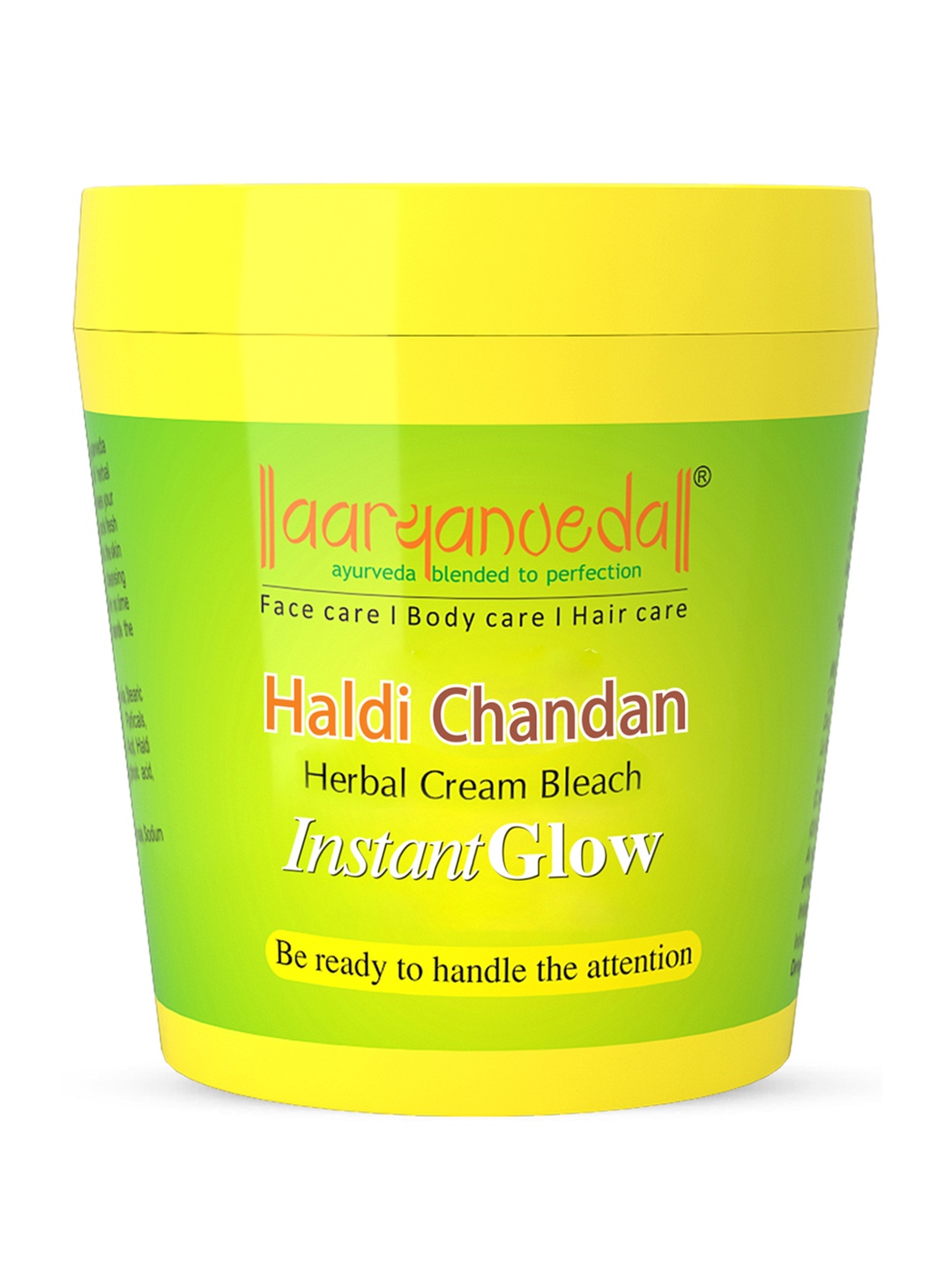 Aryanveda Haldi Chandan Bleach Cream With Real Turmeric For Skin Brightening - 250g, Multi
Aryanveda Haldi Chandan Bleach Cream With Real Turmeric For Skin Brightening - 250g, Multi