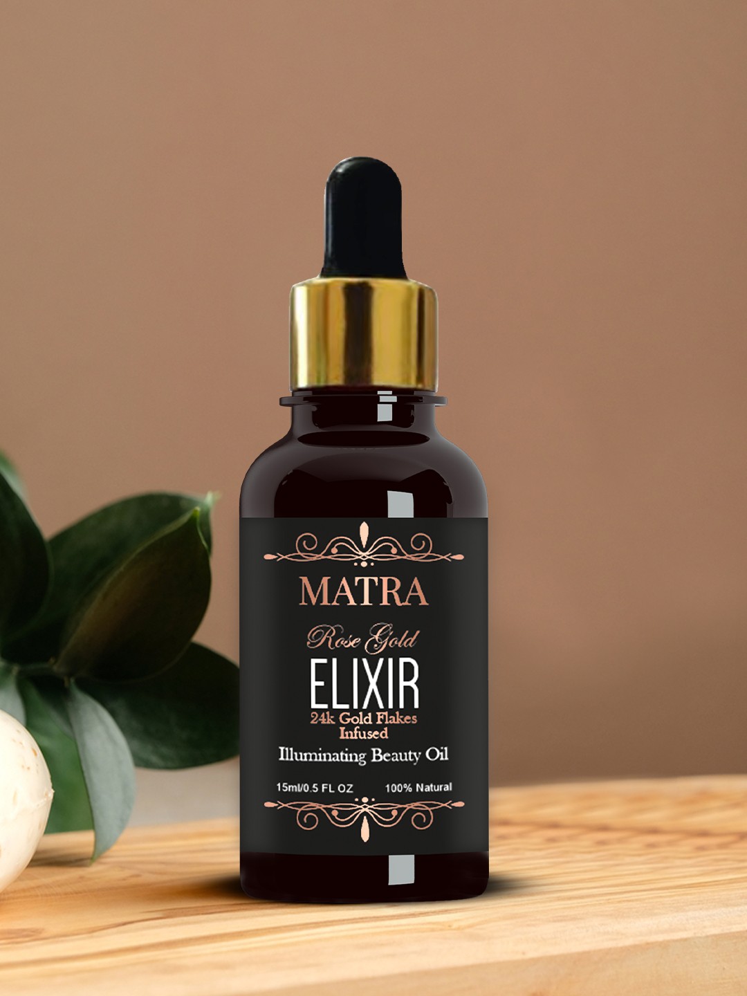 MATRA Rose Gold Elixir Illuminating Beauty Oil Infused with 24k Gold Flakes 15 ml, Black
MATRA Rose Gold Elixir Illuminating Beauty Oil Infused with 24k Gold Flakes 15 ml, Black
