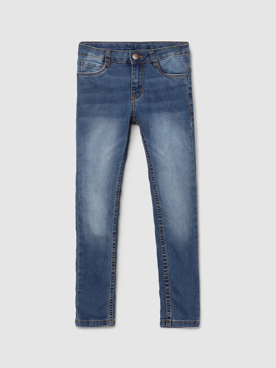 max Girls Blue Heavy Fade Jeans