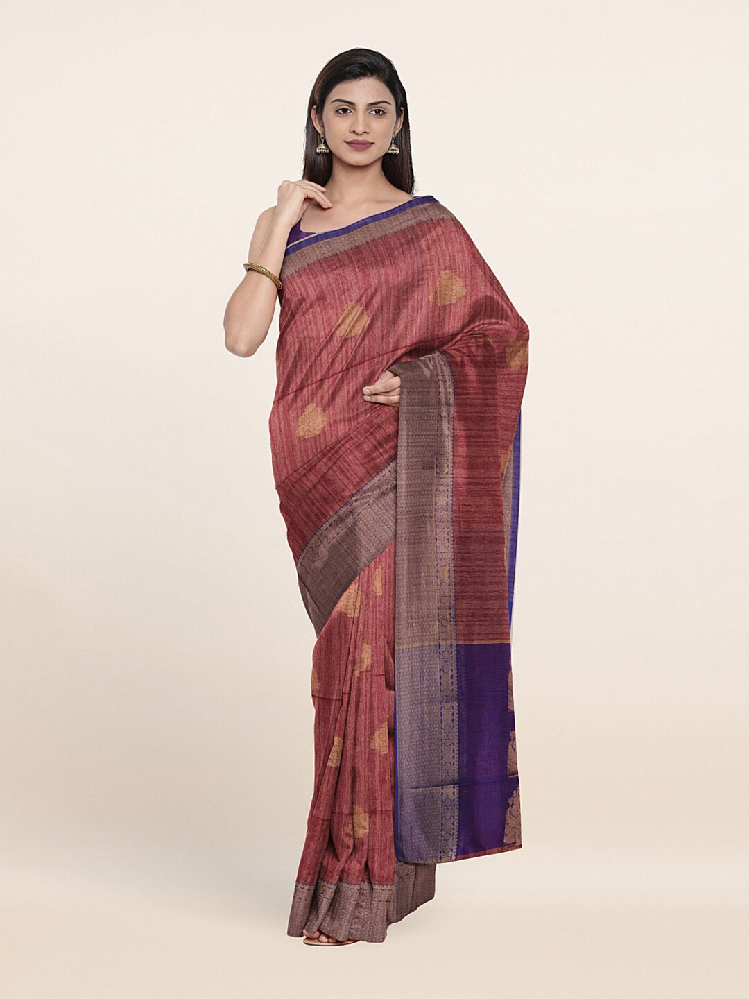Pothys Women Red & Purple Ethnic Motifs Woven Design Saree
Pothys Women Red & Purple Ethnic Motifs Woven Design Saree