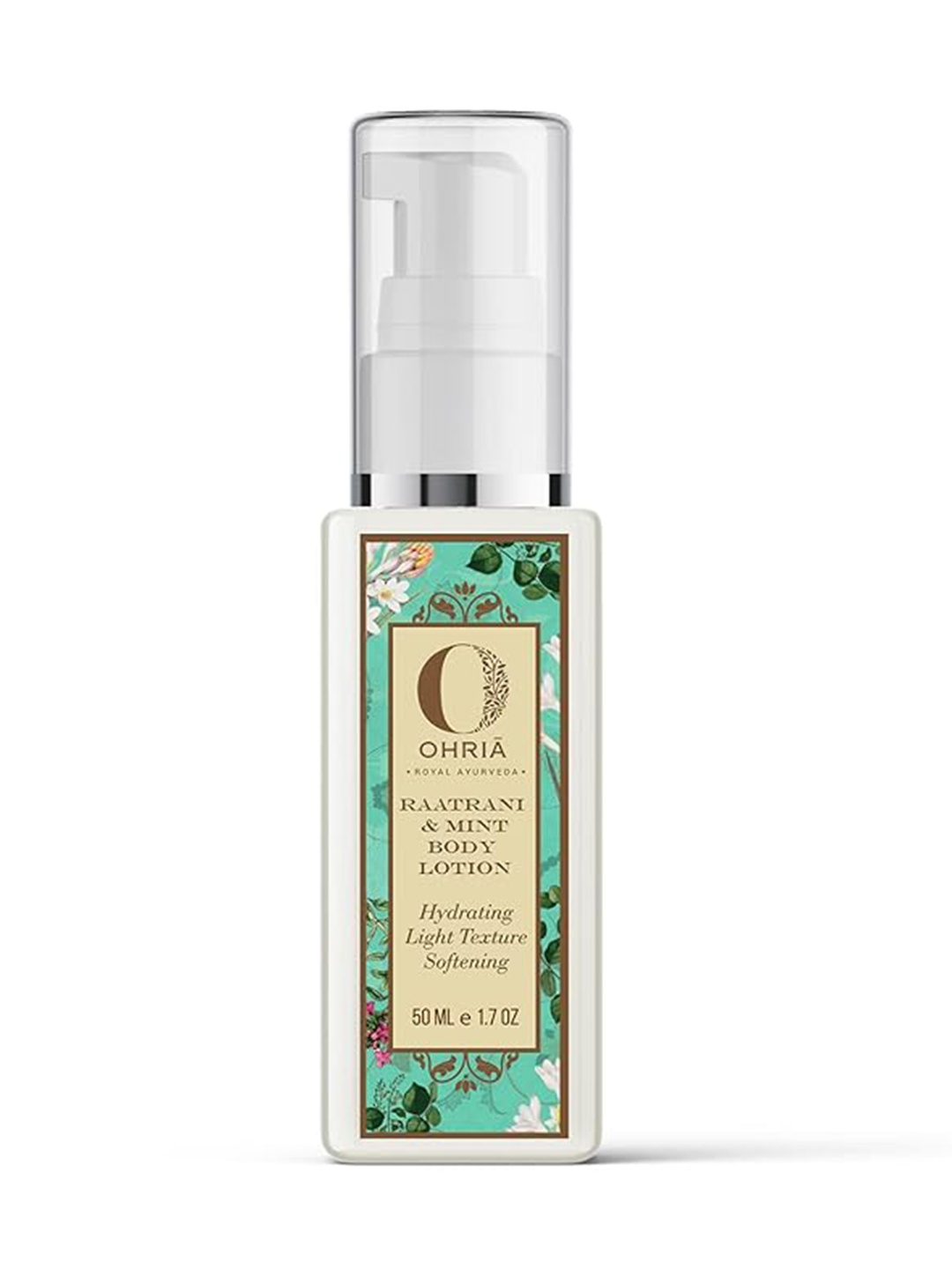 OHRIA AYURVEDA Raatrani & Mint Moisturizing Body Lotion For Hydrating & Softening 50 ML, Green
OHRIA AYURVEDA Raatrani & Mint Moisturizing Body Lotion For Hydrating & Softening 50 ML, Green