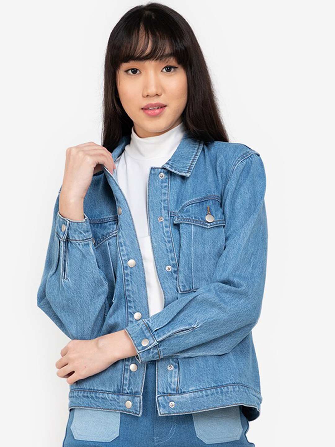 ZALORA BASICS Women Blue Windcheater Denim Jacket
ZALORA BASICS Women Blue Windcheater Denim Jacket