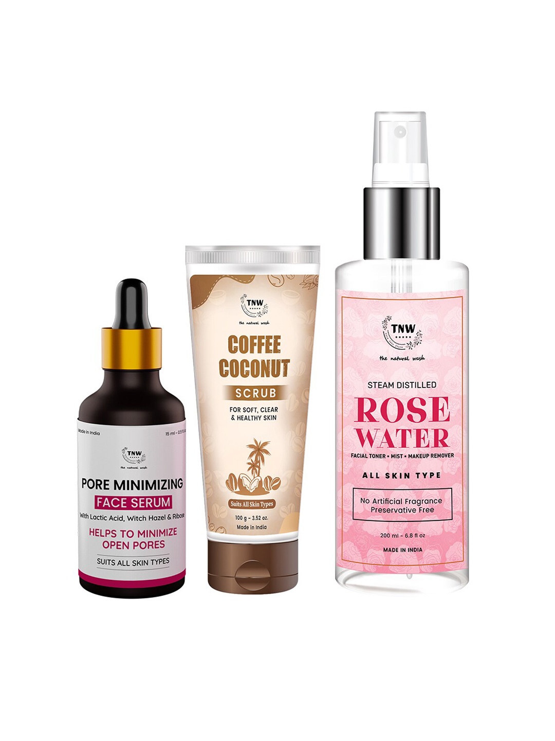 TNW the natural wash Unisex Set Of 3 Scrub With Face Serum & Rose Water Gift Set- 315 ml, Off white
TNW the natural wash Unisex Set Of 3 Scrub With Face Serum & Rose Water Gift Set- 315 ml, Off white