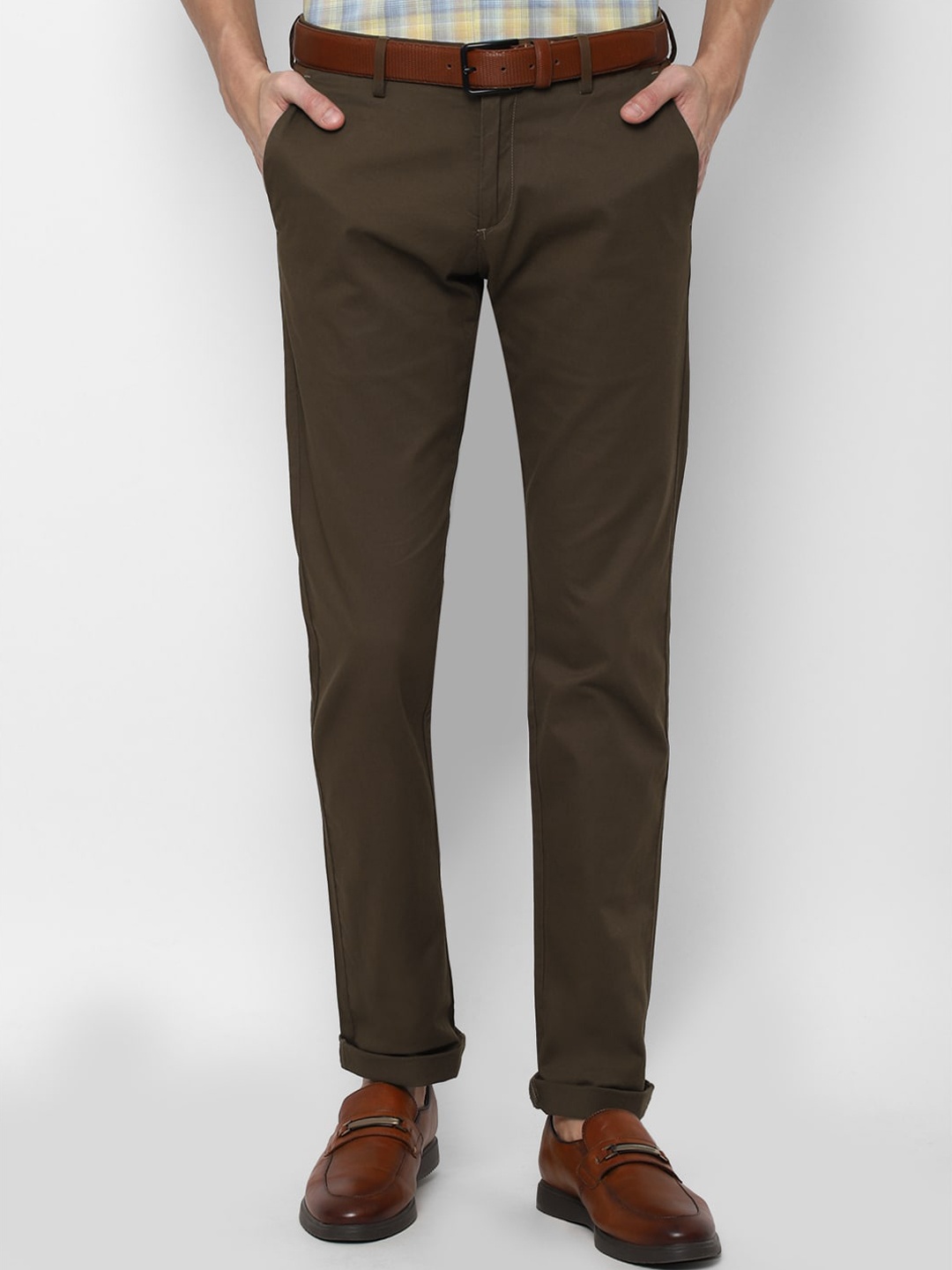 Allen Solly Men Brown Slim Fit Trousers