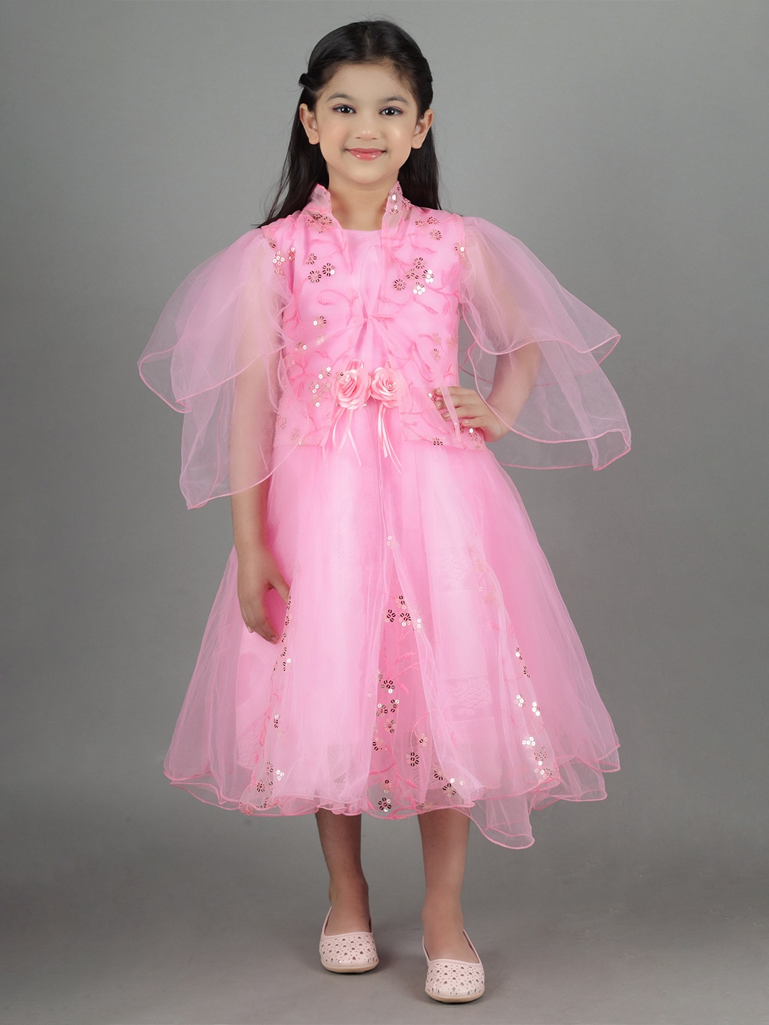 ahhaaaa Girls Pink Embellished Cotton A-Line Midi Dress With Fairy Wing Stick & Head Band
ahhaaaa Girls Pink Embellished Cotton A-Line Midi Dress With Fairy Wing Stick & Head Band
