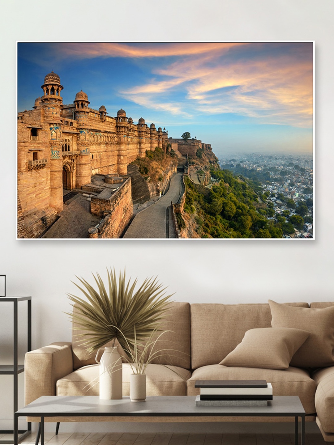WALLMANTRA Brown & Blue Magnificent Mughal Architecture Framed Canvas Wall Painting
WALLMANTRA Brown & Blue Magnificent Mughal Architecture Framed Canvas Wall Painting