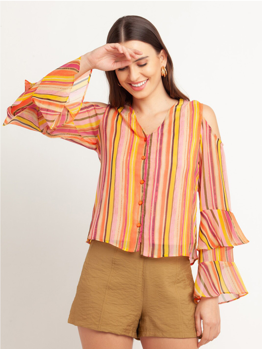 Zink London Orange Striped Top
Zink London Orange Striped Top