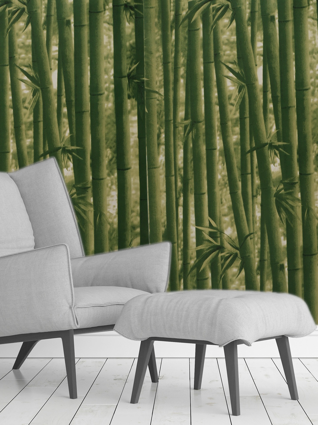 Ispace Pack Of 2 Green Floral and Botanical Wall Sticker