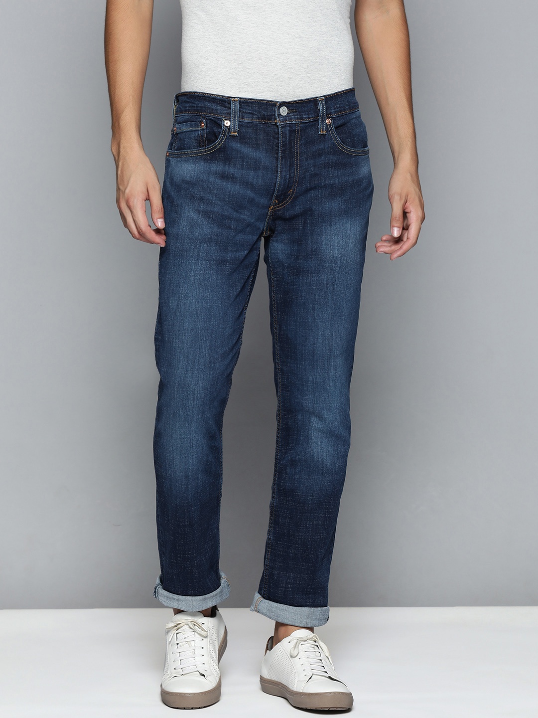 Levis Men Blue Slim Fit Light Fade Stretchable Jeans