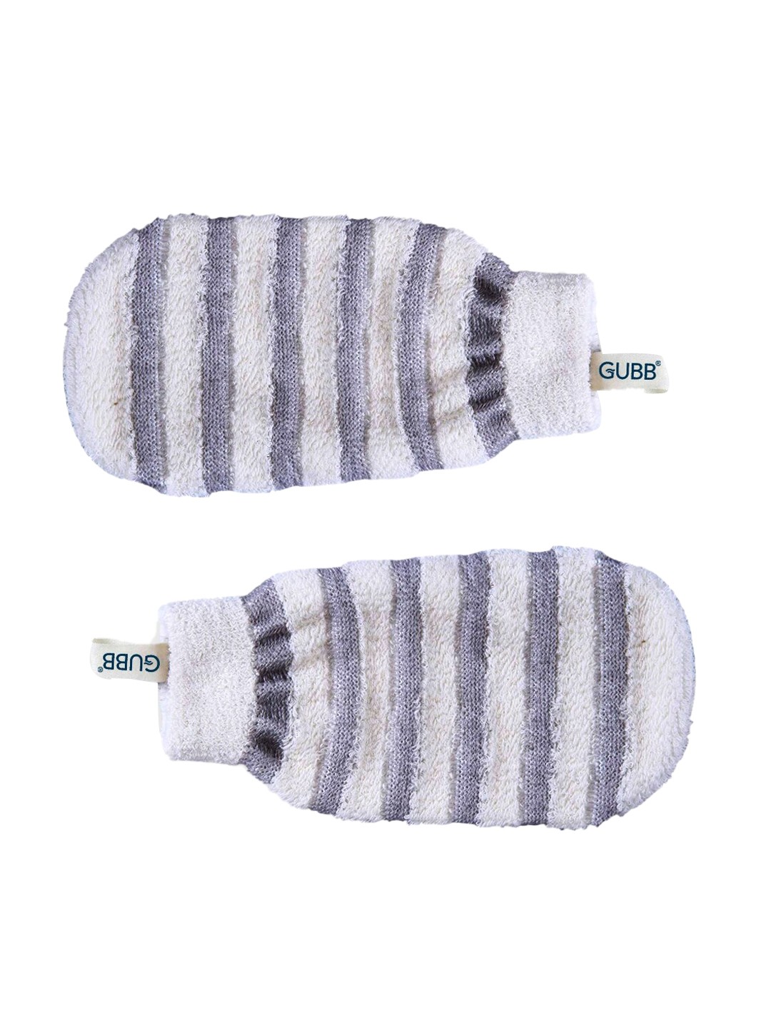 GUBB Set of 2 Exfoliating Bath Mitts, Grey