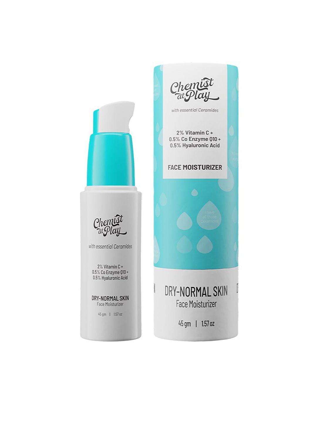 Chemist at Play Vitamin C + Hyaluronic Acid Dry Skin Face Moisturizer with Ceramides- 45 g, Blue
Chemist at Play Vitamin C + Hyaluronic Acid Dry Skin Face Moisturizer with Ceramides- 45 g, Blue
