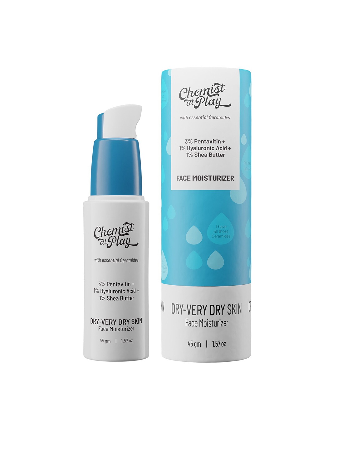Chemist at Play Pentavitin + Hyaluronic Acid Very Dry Skin Face Moisturizer - 45 g, Blue
Chemist at Play Pentavitin + Hyaluronic Acid Very Dry Skin Face Moisturizer - 45 g, Blue