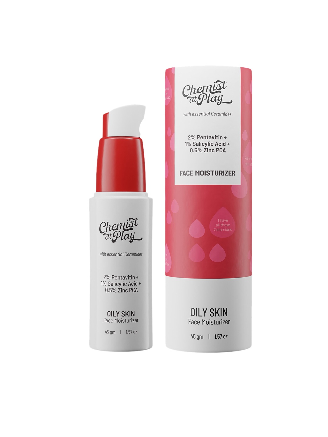Chemist at Play Pentavitin + Salicylic Acid Oily Skin Face Moisturizer with Ceramides- 45g, Red
Chemist at Play Pentavitin + Salicylic Acid Oily Skin Face Moisturizer with Ceramides- 45g, Red