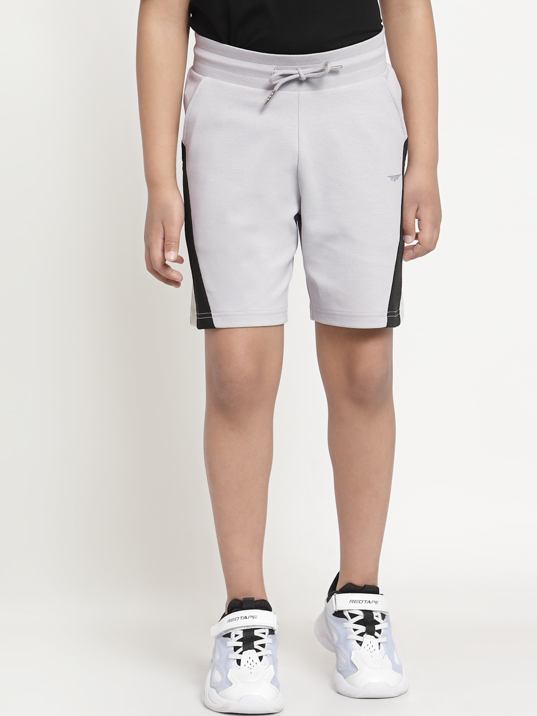 Red Tape Boys Grey Colourblocked Shorts