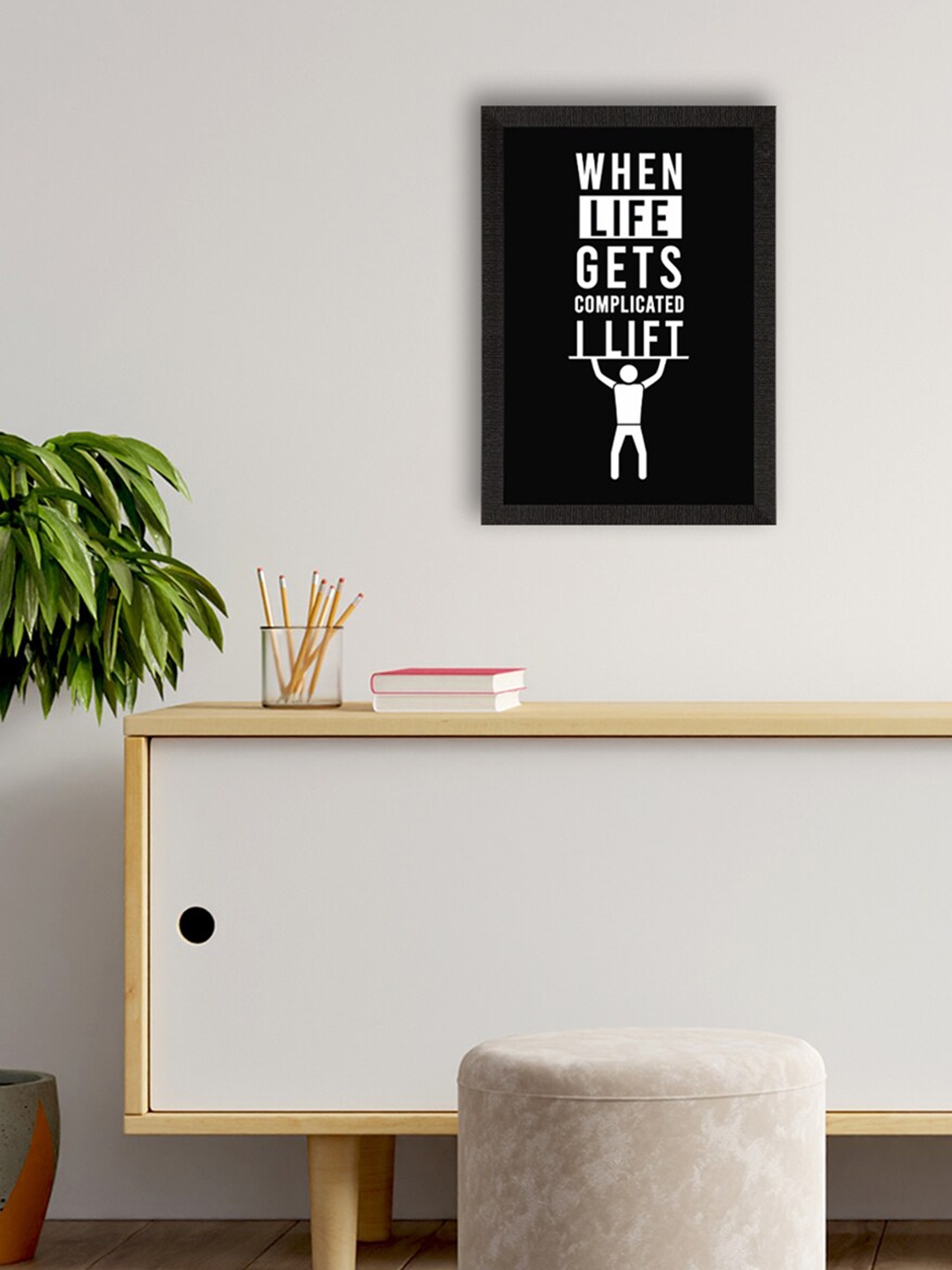 eCraftIndia Black & White "When Life gets complicated I LIFT" Motivational Quote Wall Art
eCraftIndia Black & White "When Life gets complicated I LIFT" Motivational Quote Wall Art