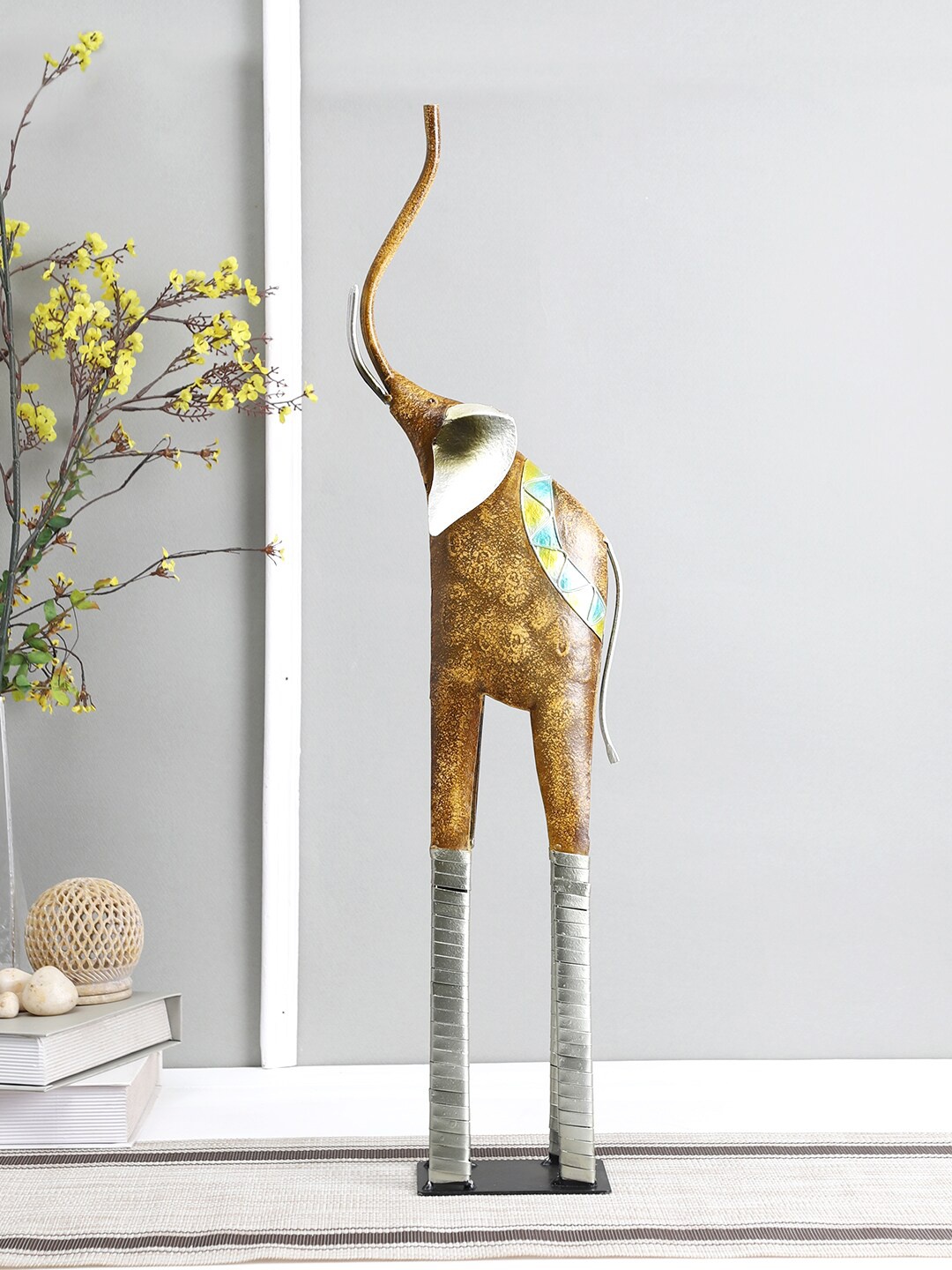 Aapno Rajasthan Brown Graceful & Refined Elephant Showpiece