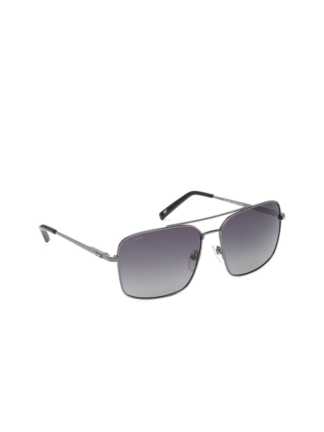 Tommy Hilfiger Men Blue Lens & Gunmetal-Toned Aviator Sunglasses Tommy Hilfiger 858 C2 S
Tommy Hilfiger Men Blue Lens & Gunmetal-Toned Aviator Sunglasses Tommy Hilfiger 858 C2 S