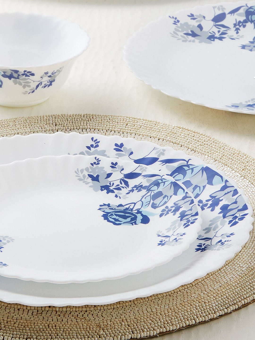 Larah by BOROSIL Fluted Blue Cascade Set of 6 Printed Opalware Glossy Plates Set, White
Larah by BOROSIL Fluted Blue Cascade Set of 6 Printed Opalware Glossy Plates Set, White