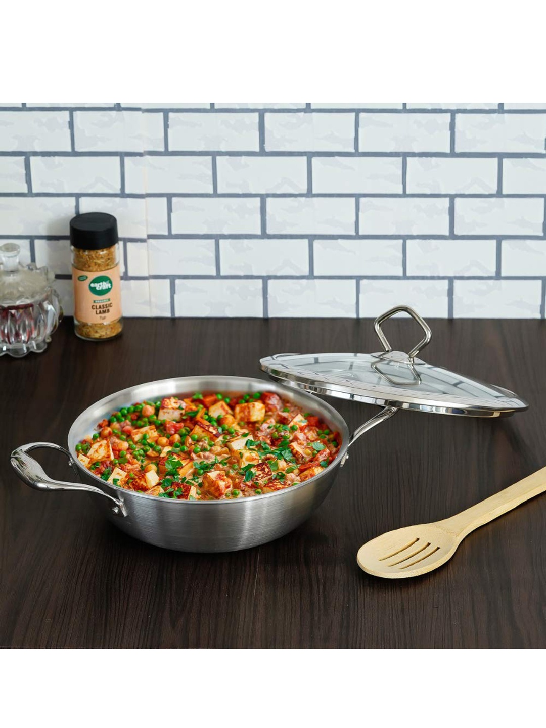Femora Silver-Toned Stainless Steel Scratch Proof Tri-ply Deep Frying Kadhai With Lid
Femora Silver-Toned Stainless Steel Scratch Proof Tri-ply Deep Frying Kadhai With Lid