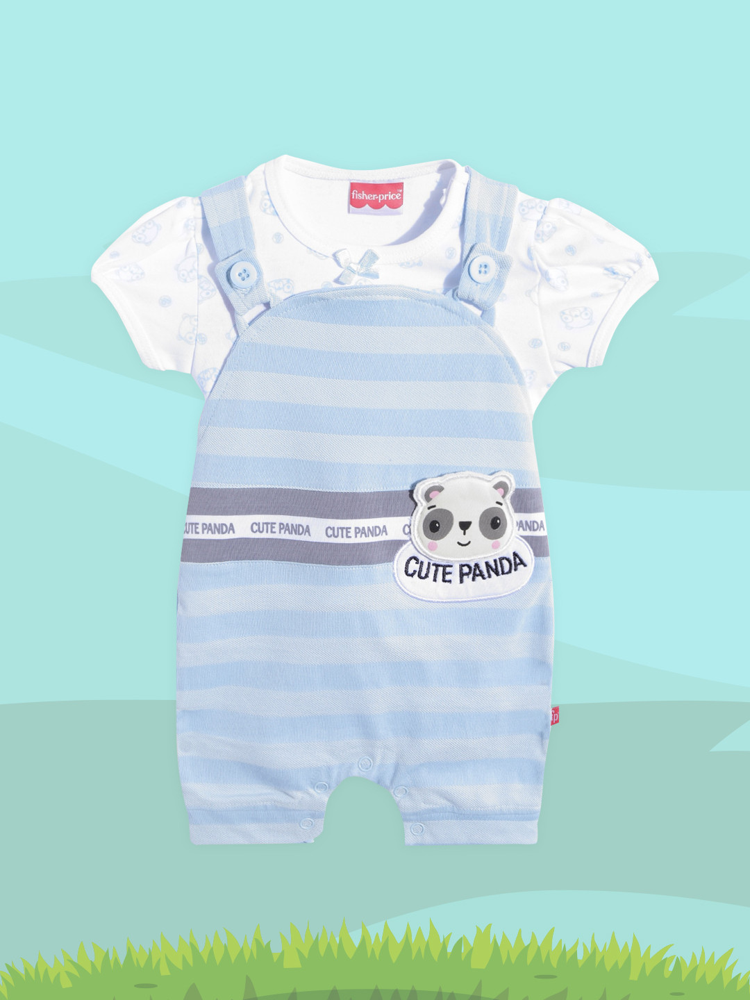 Fisher Price X Moms Love Infant Girls Blue & White Striped Applique Cotton Dungarees Top
Fisher Price X Moms Love Infant Girls Blue & White Striped Applique Cotton Dungarees Top