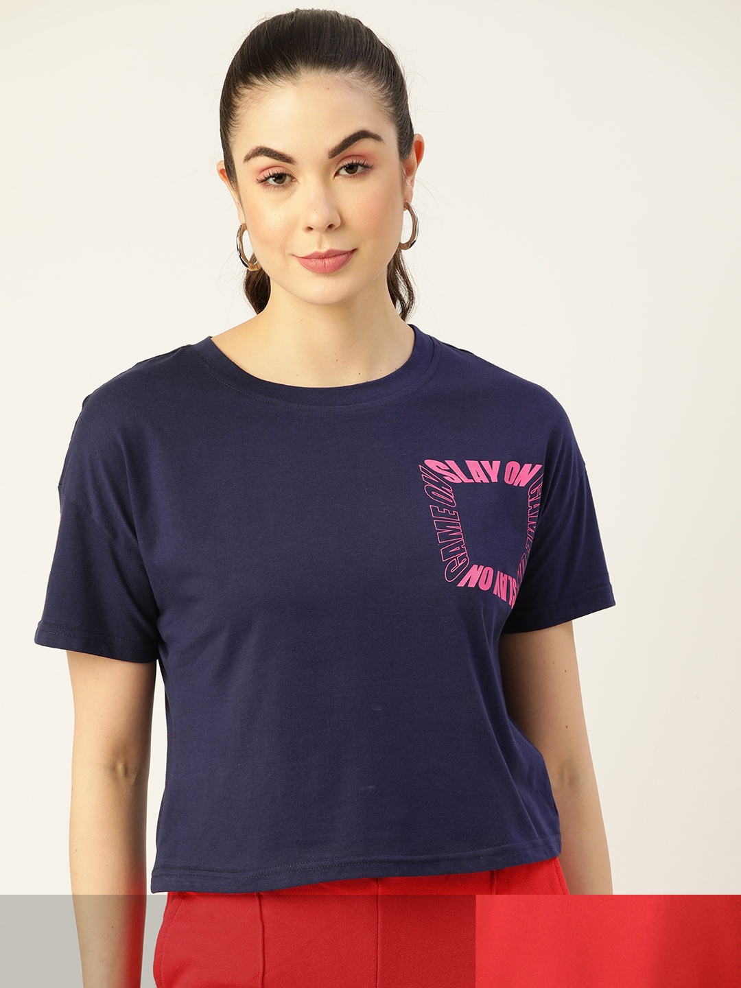 DressBerry Women Pack of 2 T-shirts, Navy blue