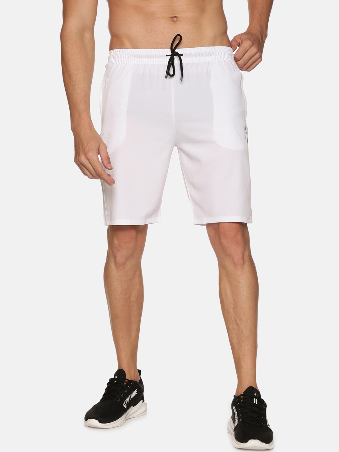 ATTIITUDE Men White Low-Rise Rapid-Dry Slim Fit Sports Shorts
